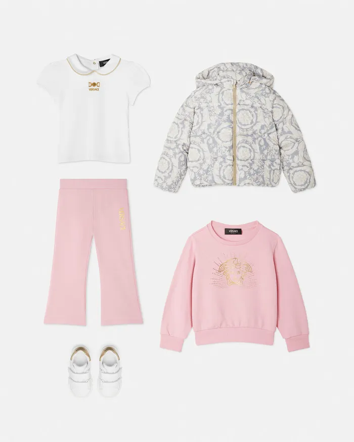 Versace Medusa Sweatshirt Pink Kids Knitwear and Sweatshirts
