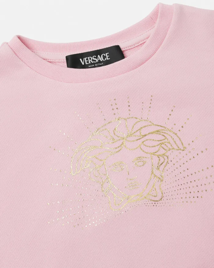 Versace Medusa Sweatshirt Pink Kids Knitwear and Sweatshirts
