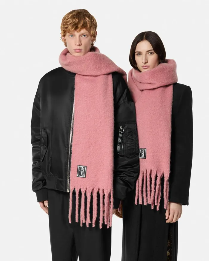 Versace Piece Number Scarf Pink WomenMen Jeans Couture