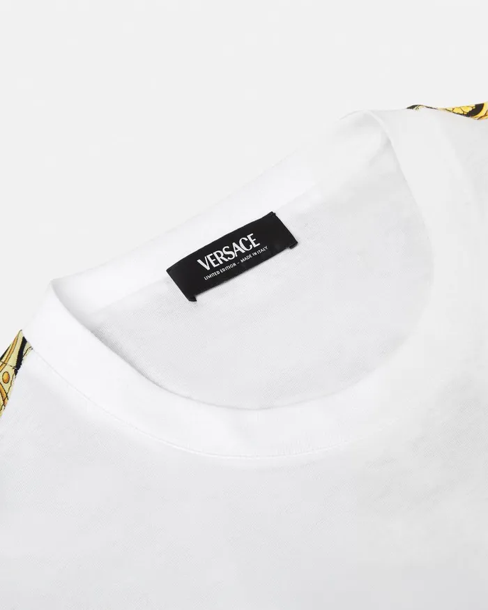 Versace Pride Barocco Logo TShirt Whiteprint WomenMen TShirts and Sweatshirts