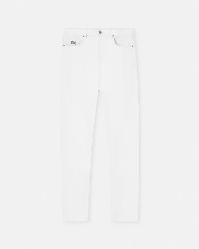 Versace RegularFit Jeans White Men Pants and Shorts