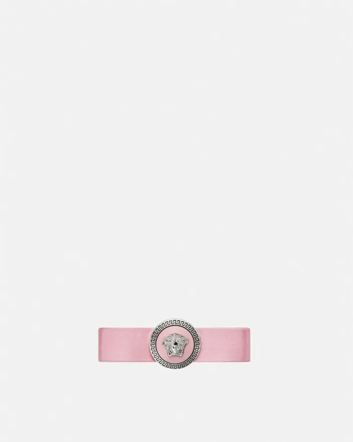 Versace Right Gianni Ribbon Hair Pin Pink Women Hair Accessories