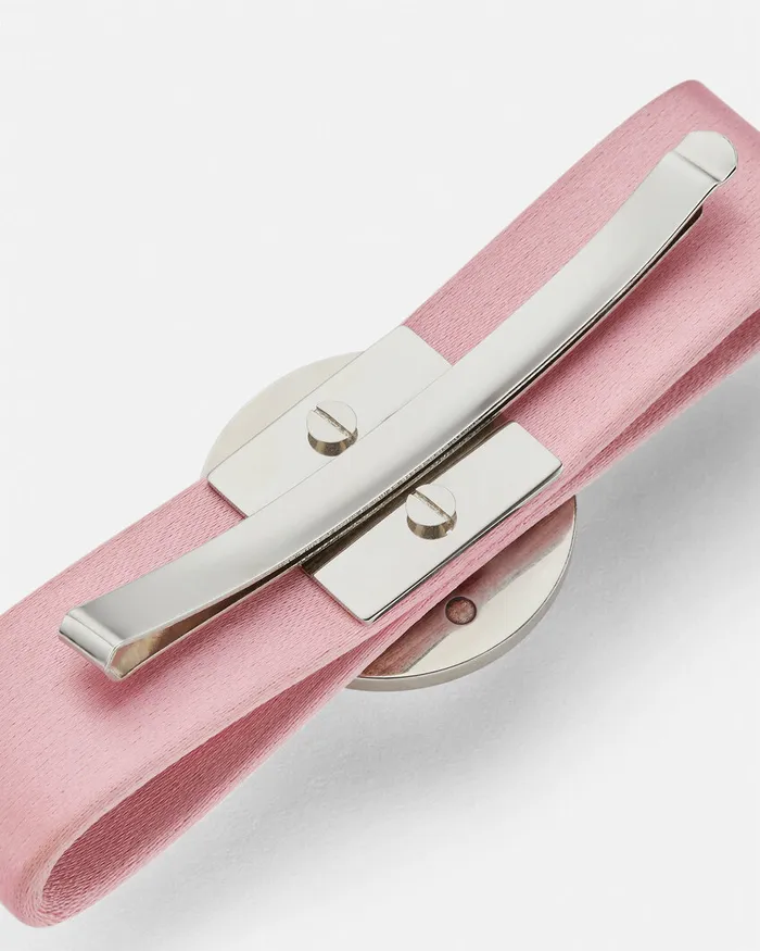 Versace Right Gianni Ribbon Hair Pin Pink Women Hair Accessories