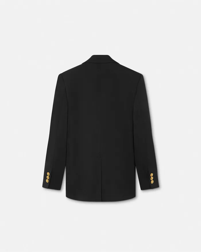 Versace SingleBreasted Oversized Blazer Black Women Blazer and Jackets