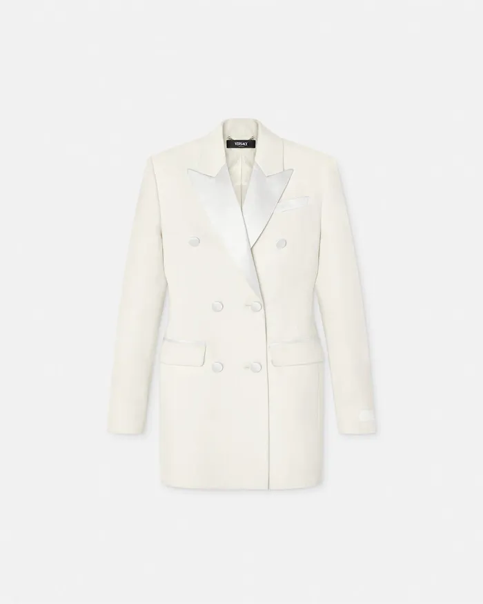 Versace Tuxedo Hourglass Blazer White Women Blazer and Jackets