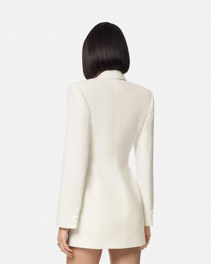 Versace Tuxedo Hourglass Blazer White Women Blazer and Jackets