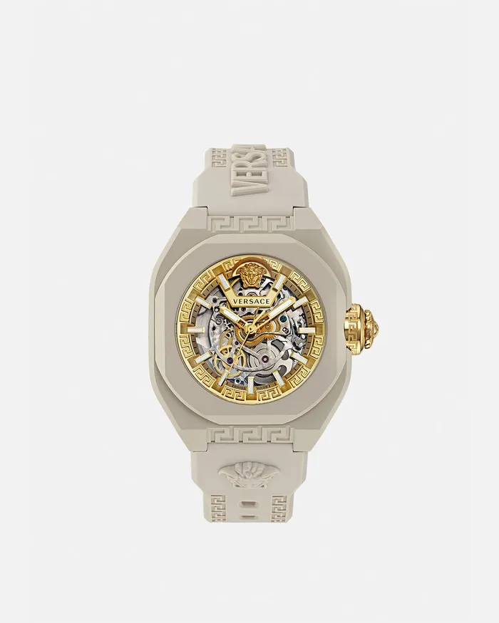 Versace VLegend Skeleton Watch Beige WomenMen Watches