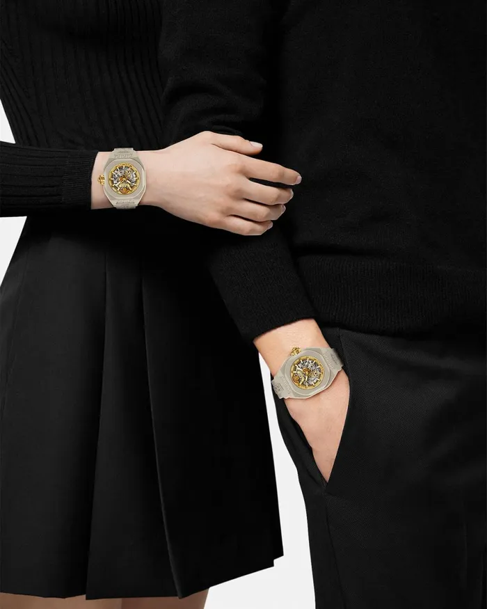 Versace VLegend Skeleton Watch Beige WomenMen Watches