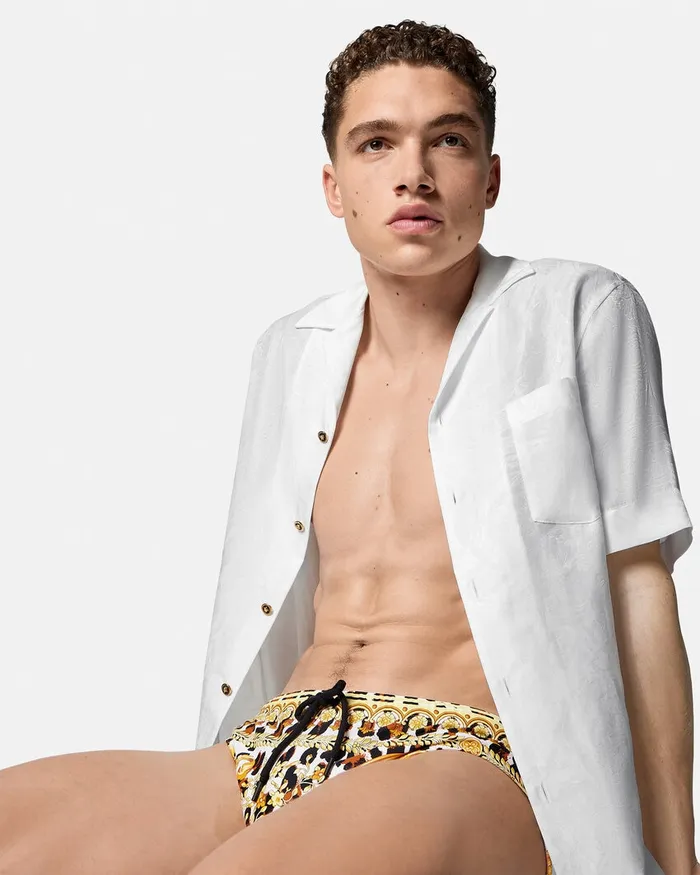 Versace Wild Barocco Swim Briefs Print Men Swimwear