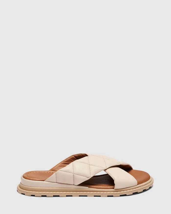 VIOLETTE BONE Flatform Leather Sandals NOVO Shoes Women