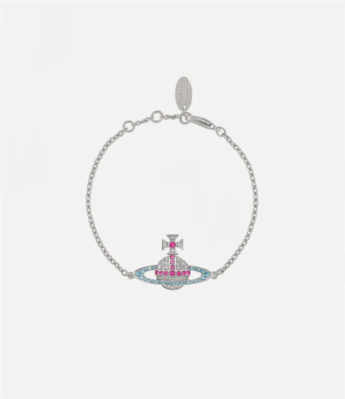 Vivienne Westwood Bracelets Women Kika Bracelet Platinum Crystal Fuchsia Indicolite Crystal Vivienne Westwood Bracelets Women Kika Bracelet Platinum Crystal Fuchsia Indicolite Crystal