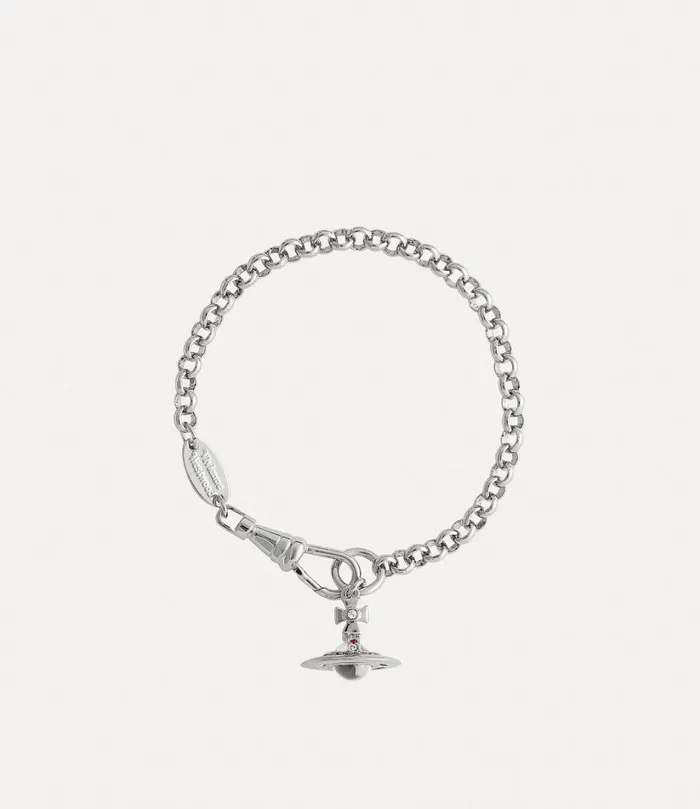 Vivienne Westwood Bracelets WomenMen New Petite Orb Bracelet Platinum