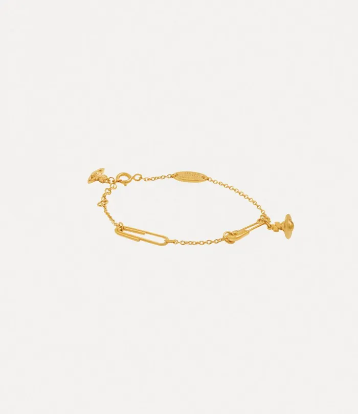 Vivienne Westwood Bracelets Women Safety Pin Bracelet Gold