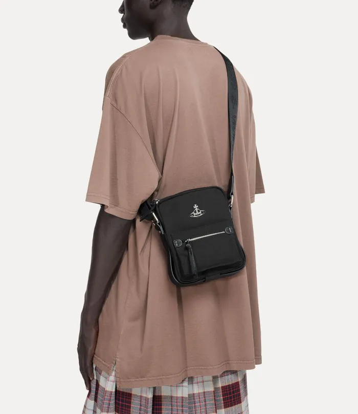 Vivienne Westwood Crossbody Bags MenWomen Small Jackson Crossbody Satchel Black