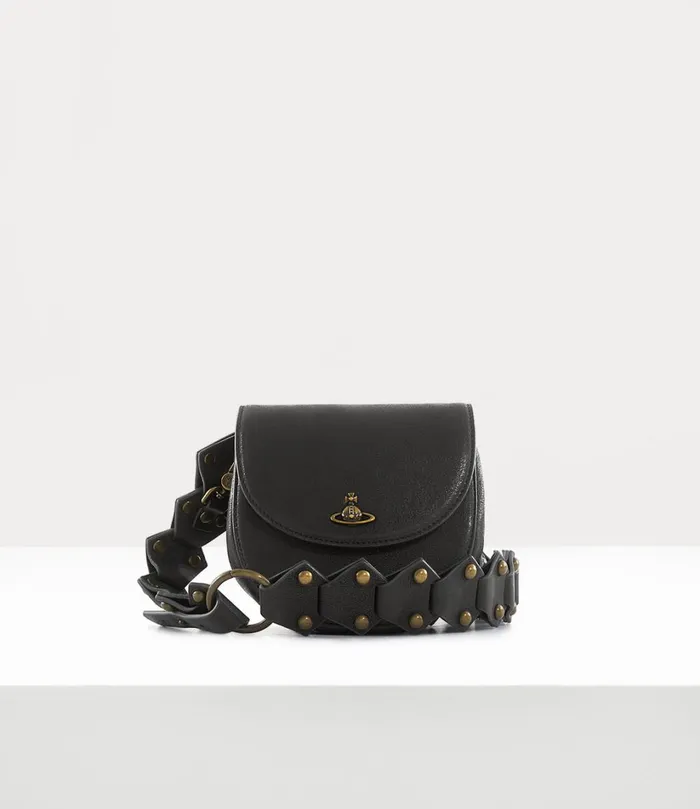 Vivienne Westwood Crossbody Bags WomenMen Patty Saddle Bag Blackblack Strap