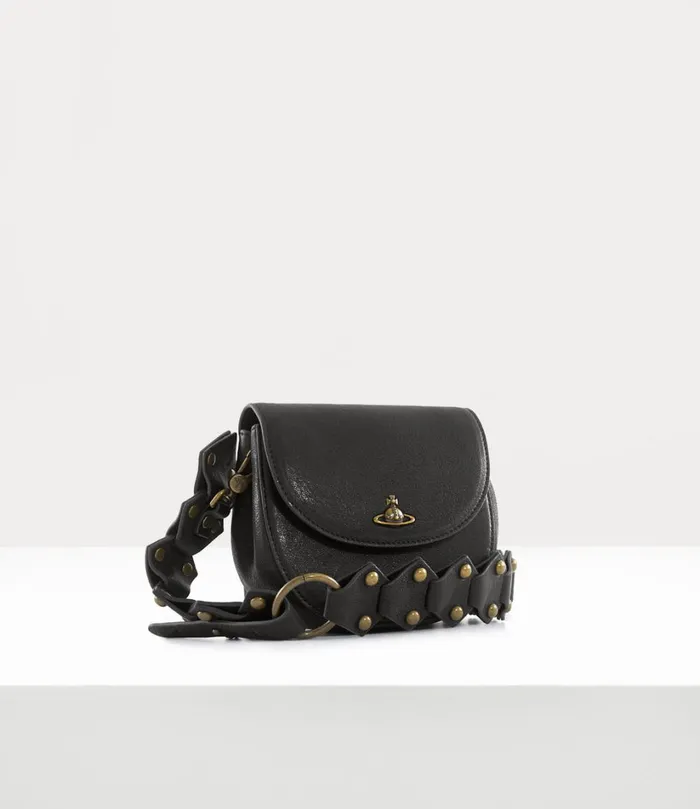 Vivienne Westwood Crossbody Bags WomenMen Patty Saddle Bag Blackblack Strap