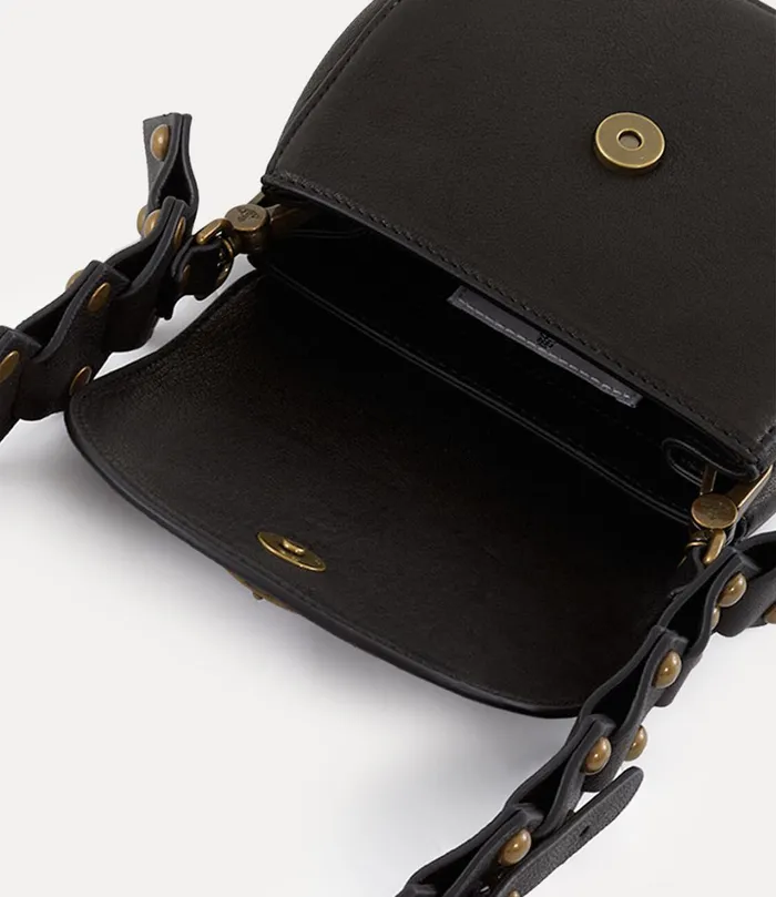 Vivienne Westwood Crossbody Bags WomenMen Patty Saddle Bag Blackblack Strap