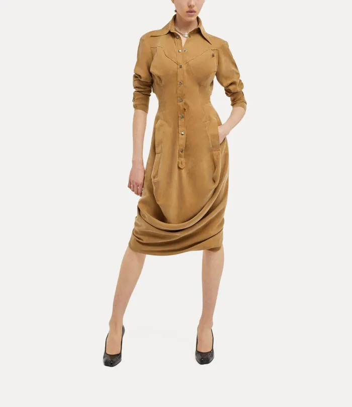 Vivienne Westwood Dresses Women Fire Dress Camel