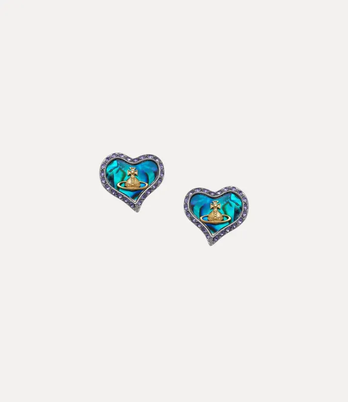 Vivienne Westwood Earrings Women Petra Earrings Platinumgoldblue Paua Moptanzanite Crystal Vivienne Westwood Earrings Women Petra Earrings Platinumgoldblue Paua Moptanzanite Crystal
