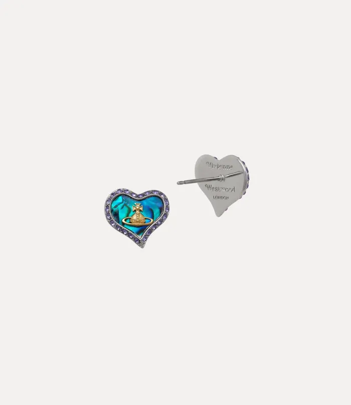 Vivienne Westwood Earrings Women Petra Earrings Platinumgoldblue Paua Moptanzanite Crystal