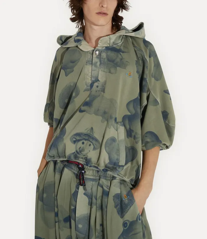 Vivienne Westwood Knitwear And Sweatshirts Men Baseball Sweatshirt Green Dyed Figurine