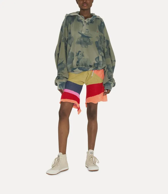 Vivienne Westwood Knitwear And Sweatshirts Men Baseball Sweatshirt Green Dyed Figurine
