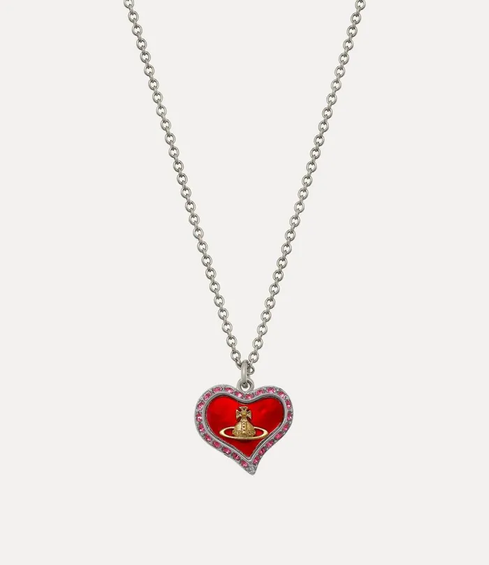 Vivienne Westwood Necklaces Women Petra Pendant Necklace Platinum Gold Flame Pearl Mop Rose Crystal