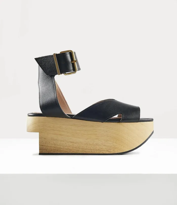 Vivienne Westwood Platforms Women Rocking Horse Pagan Sandal Black