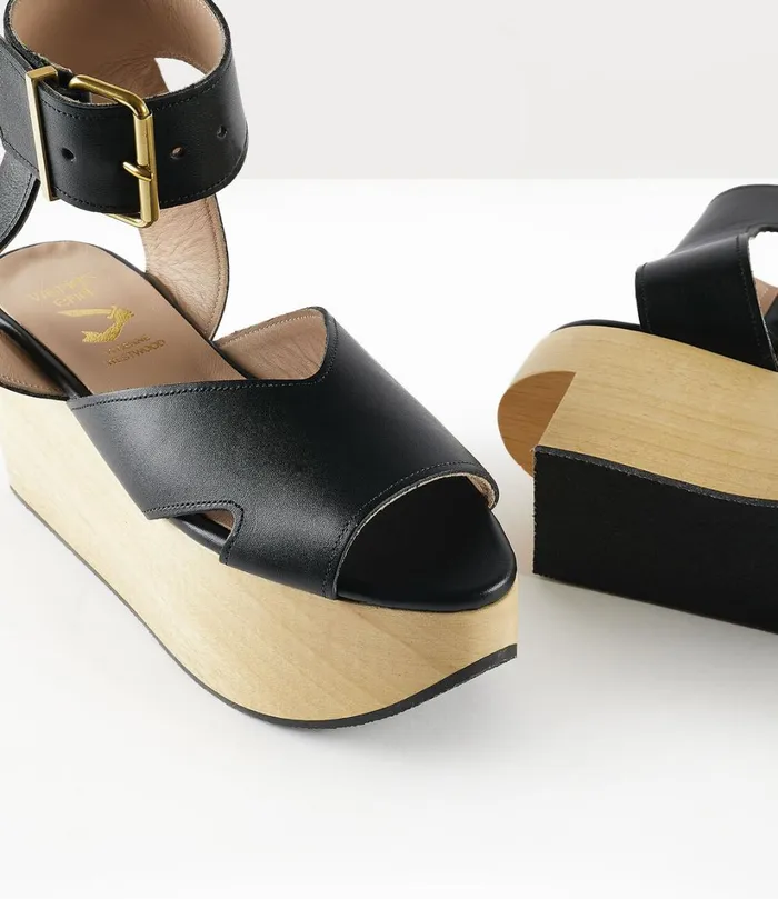 Vivienne Westwood Platforms Women Rocking Horse Pagan Sandal Black
