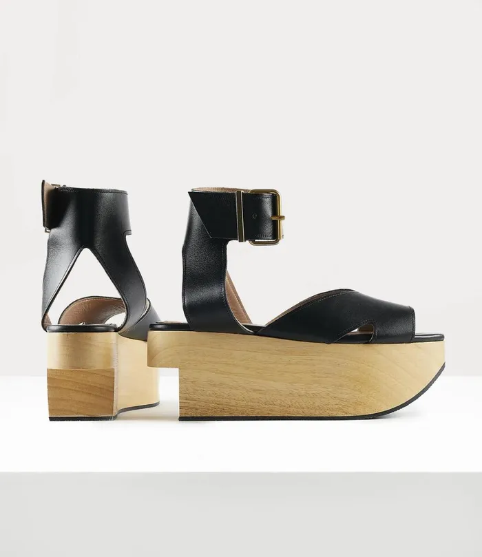 Vivienne Westwood Platforms Women Rocking Horse Pagan Sandal Black