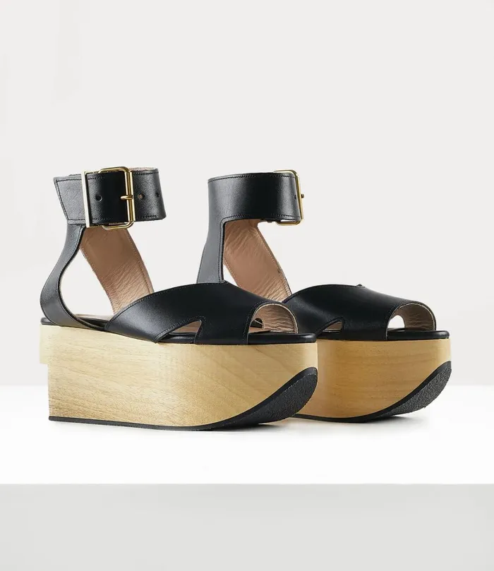 Vivienne Westwood Platforms Women Rocking Horse Pagan Sandal Black