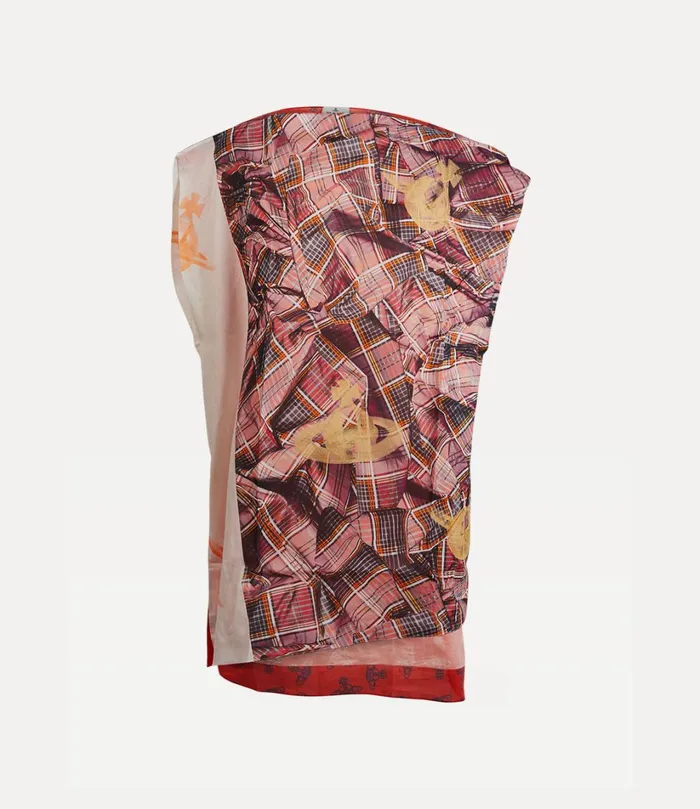 Vivienne Westwood Tops And Shirts WomenMen Tartan Orb Beach Top Orange