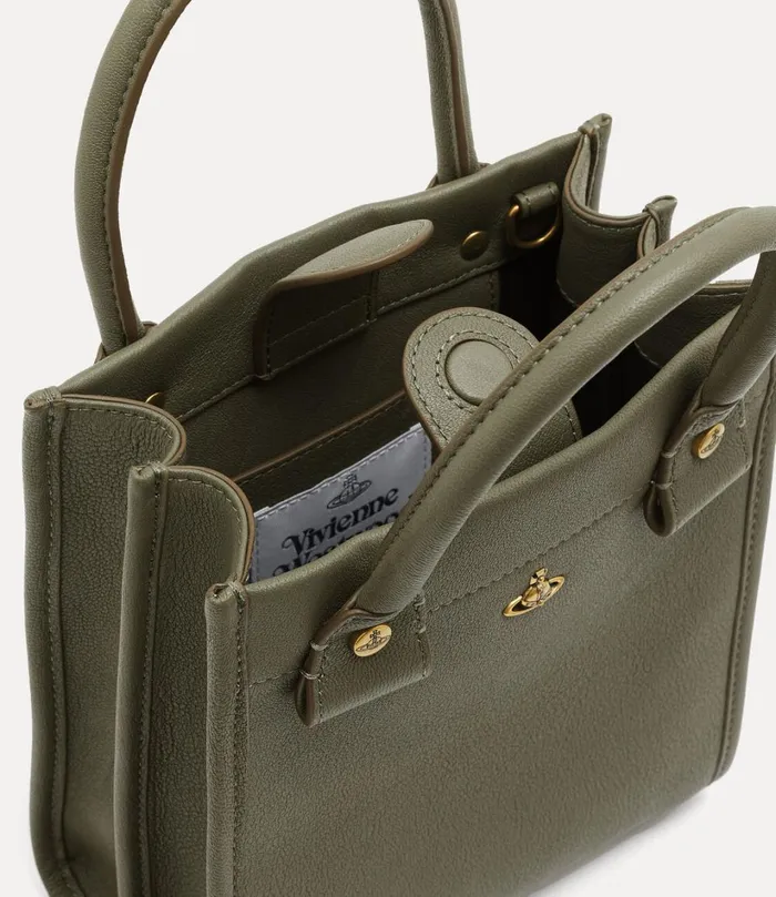 Vivienne Westwood Tote Bags MenWomen Teddy Small Tote Bag Green