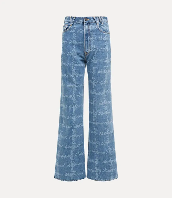 Vivienne Westwood Trousers And Shorts Women Ray 5 Pocket Jeans Vw Gridblue