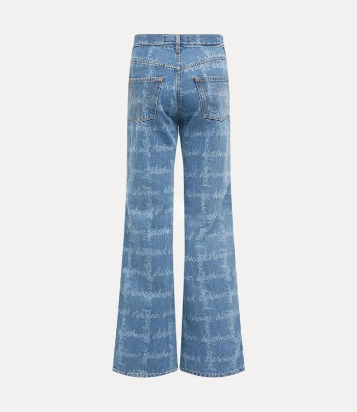 Vivienne Westwood Trousers And Shorts Women Ray 5 Pocket Jeans Vw Gridblue
