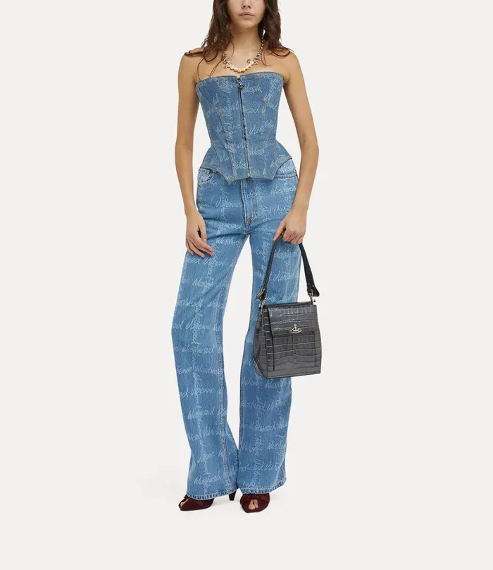 Vivienne Westwood Trousers And Shorts Women Ray 5 Pocket Jeans Vw Gridblue
