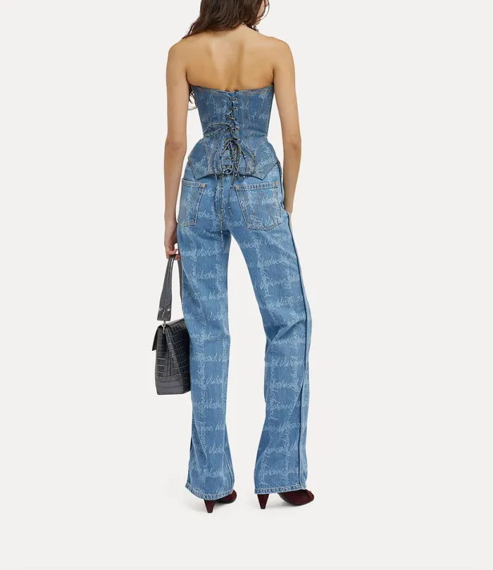 Vivienne Westwood Trousers And Shorts Women Ray 5 Pocket Jeans Vw Gridblue