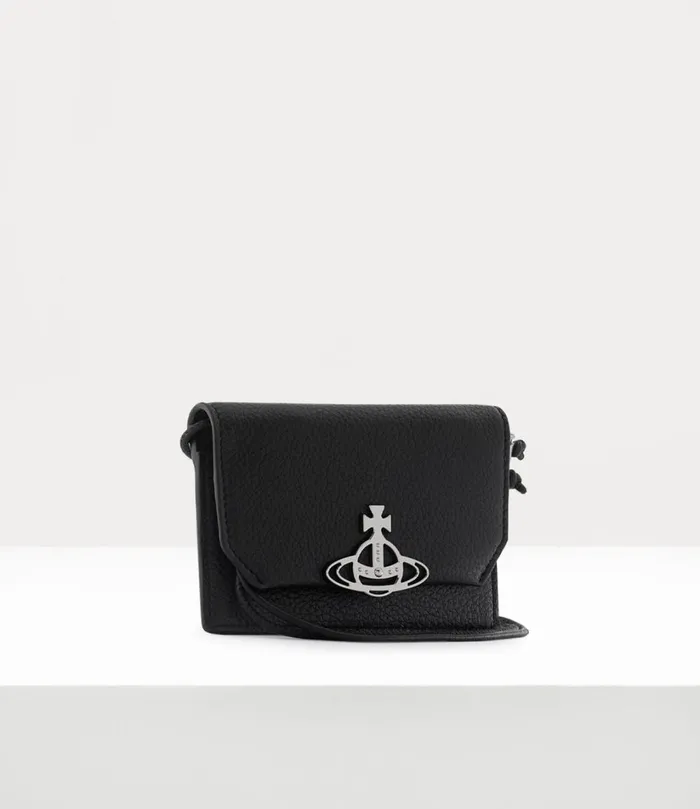 Vivienne Westwood Wallets Men Card Holder With Strap Black