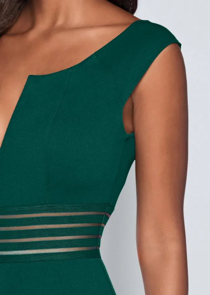 WAIST DETAIL DRESS Teal Women VENUS Midi Dresses