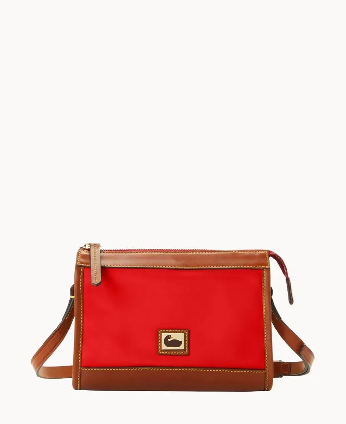 Wayfarer Zip Crossbody Red Woman Dooney and Bourke Crossbodies