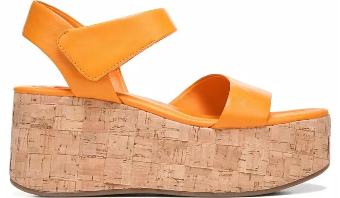 Wedge Sandals Women Franco Sarto Sarto Demi 2 Platform Wedge Sandal Orange Leather