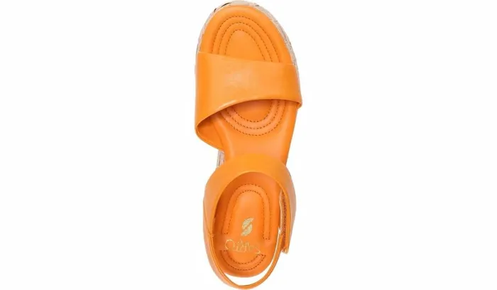 Wedge Sandals Women Franco Sarto Sarto Demi 2 Platform Wedge Sandal Orange Leather