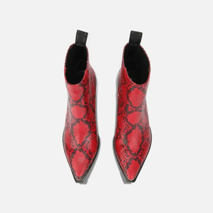 West Side Snake Print Block Heel Bootie Burgundy Women Kenneth Cole Boots Booties