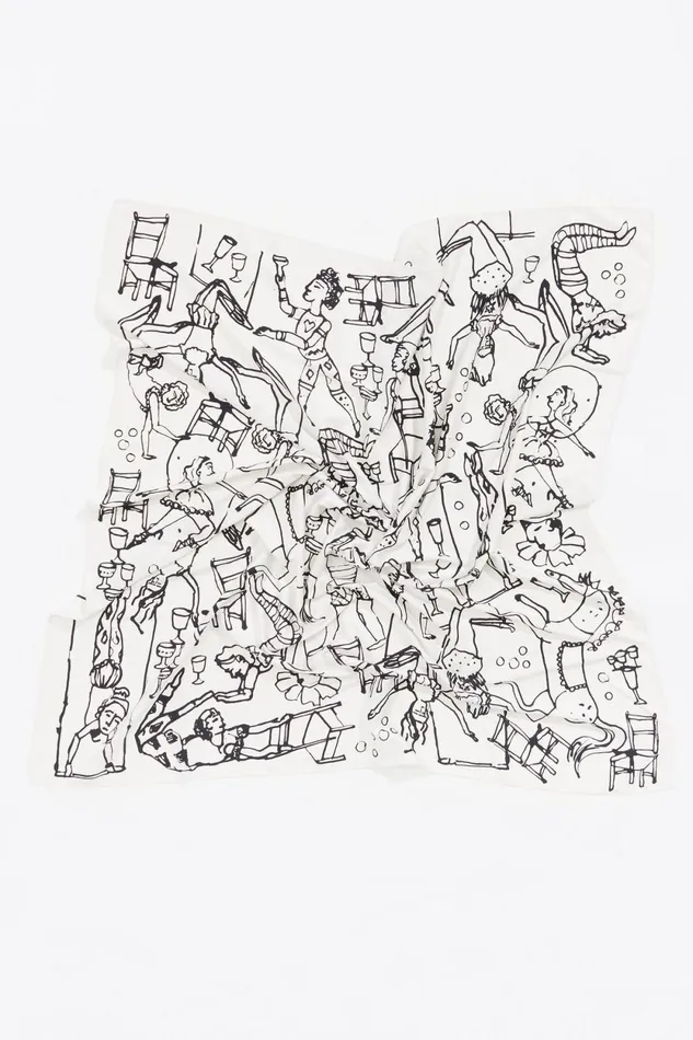White Twotone Circus Print Scarf White Women Bimba Y Lola Scarves White Twotone Circus Print Scarf White Women Bimba Y Lola Scarves