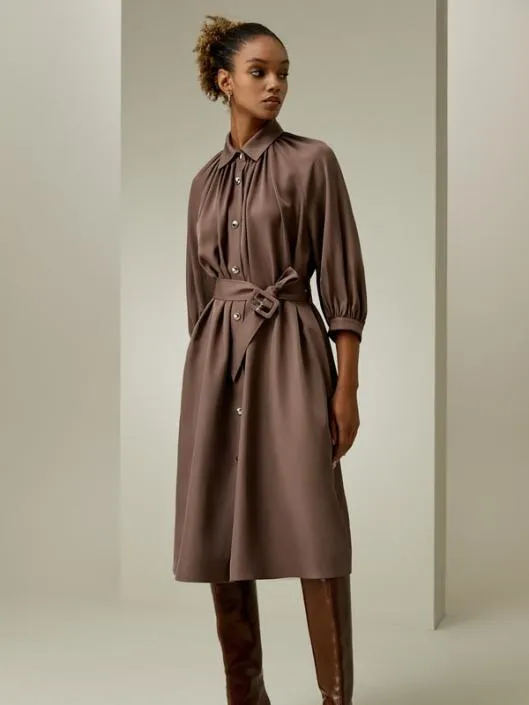 Windbreaker Silk Dress With Detachable Belt Women Jumpsuits Lilysilk Knitwear Windbreaker Silk Dress With Detachable Belt Women Jumpsuits Lilysilk Knitwear