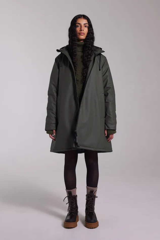 Winter Coats Women Stutterheim Mosebacke Winter Jacket Green