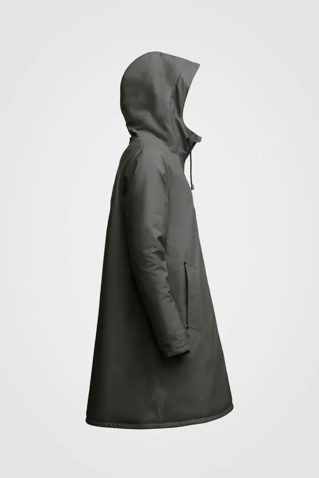 Winter Coats Women Stutterheim Mosebacke Winter Jacket Green