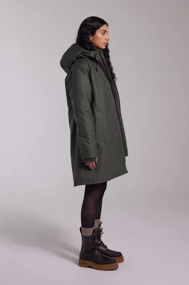 Winter Coats Women Stutterheim Mosebacke Winter Jacket Green