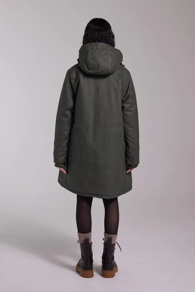 Winter Coats Women Stutterheim Mosebacke Winter Jacket Green