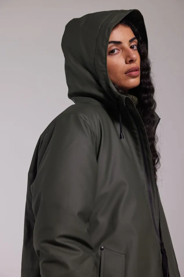 Winter Coats Women Stutterheim Mosebacke Winter Jacket Green